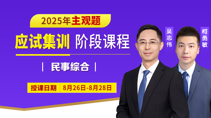 25主观应试集训-民事综合